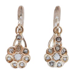 Antique Diamonds, Rose Gold Earrings
