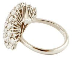 Diamanten, Rubine, 14 Karat Weißgold Ring