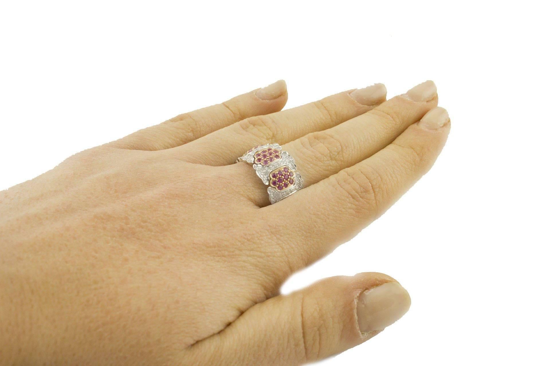 Women's Diamond Ruby Band Ring