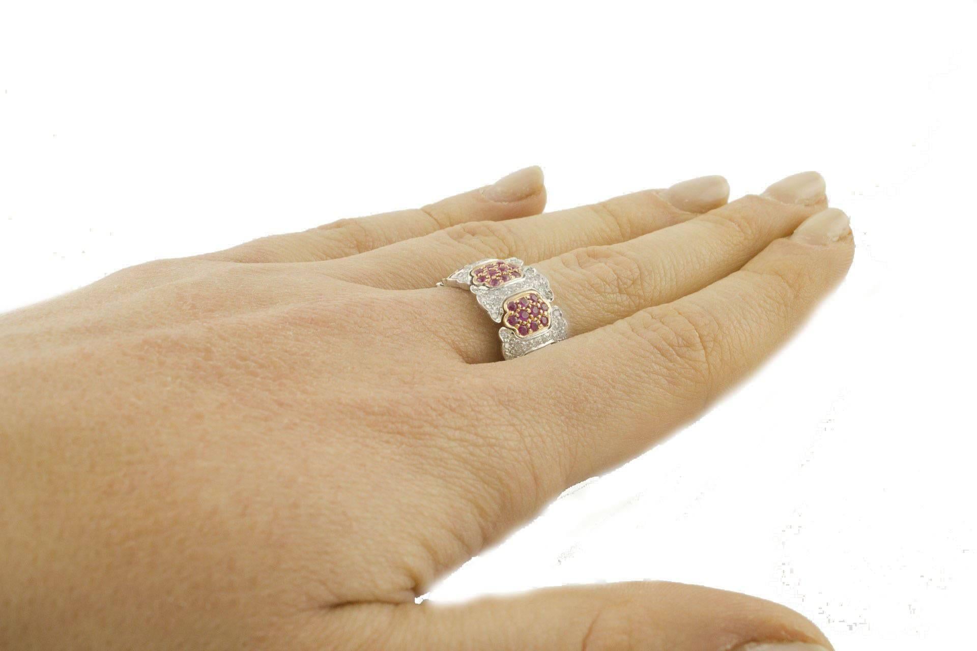 Diamond Ruby Band Ring 2