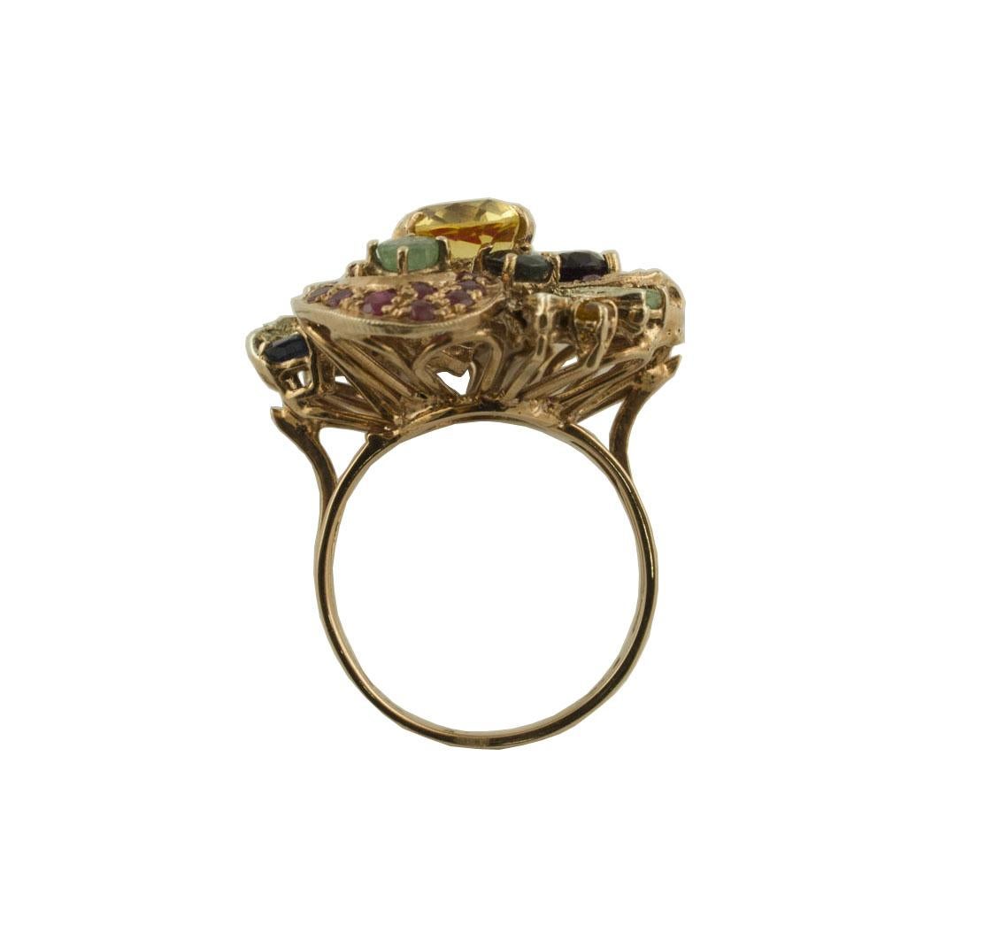 Women's Diamonds Ruby Emerald Sapphires Topazes Amethyst Rose Gold Silver Ring