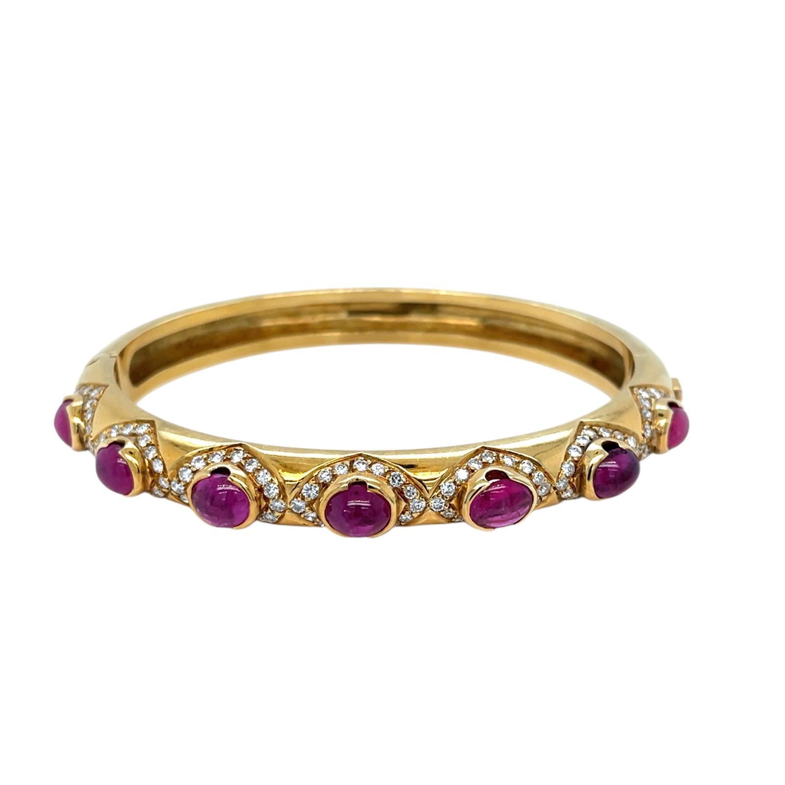 Modern Arcese Rome Diamonds, Sapphire, Ruby, Emerald Gold Trio Of Bangle Bracelets