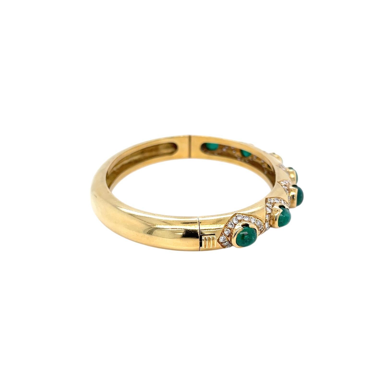 Arcese Rome Diamonds, Sapphire, Ruby, Emerald Gold Trio Of Bangle Bracelets In Excellent Condition In Napoli, NA