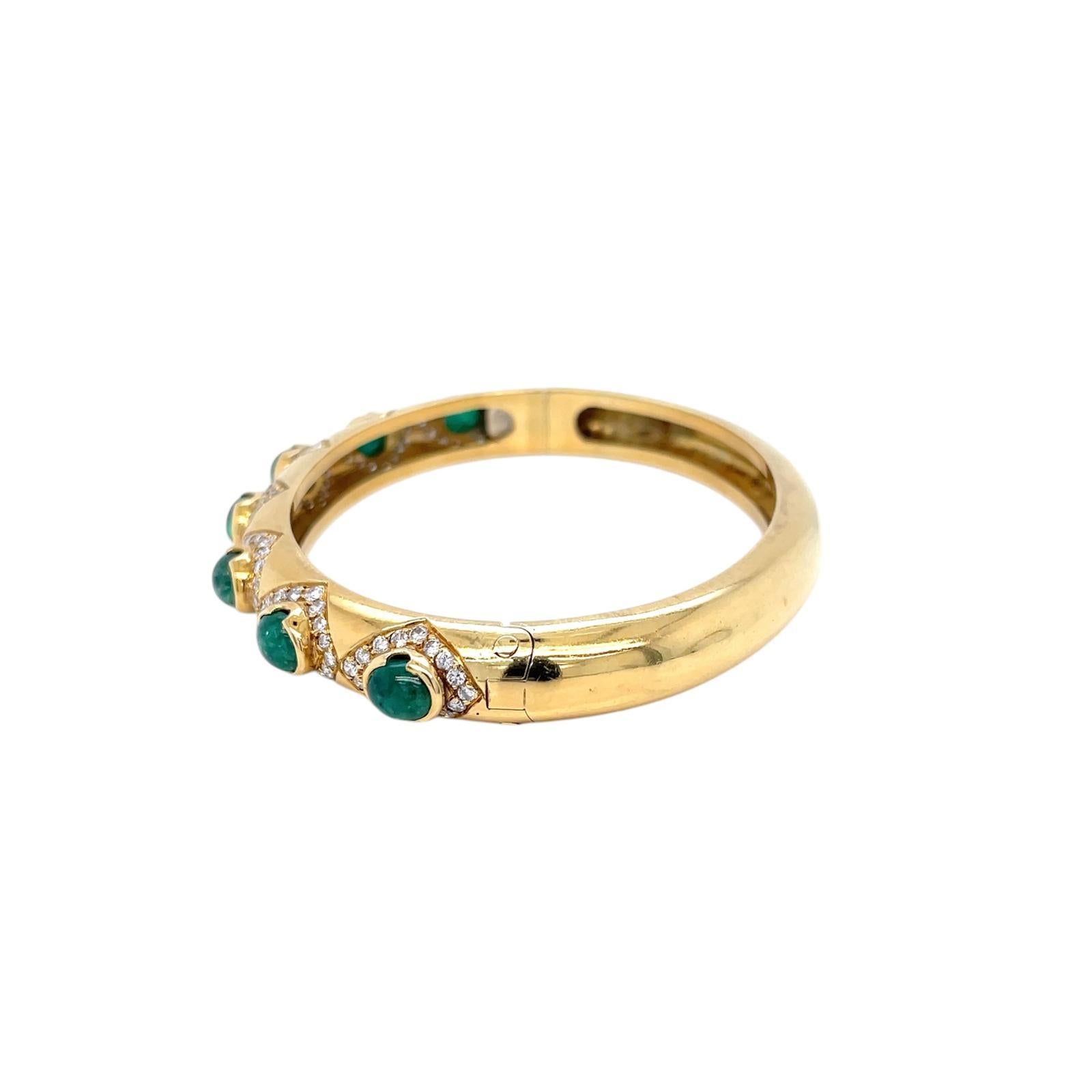 Arcese Rome Diamonds, Sapphire, Ruby, Emerald Gold Trio Of Bangle Bracelets 1