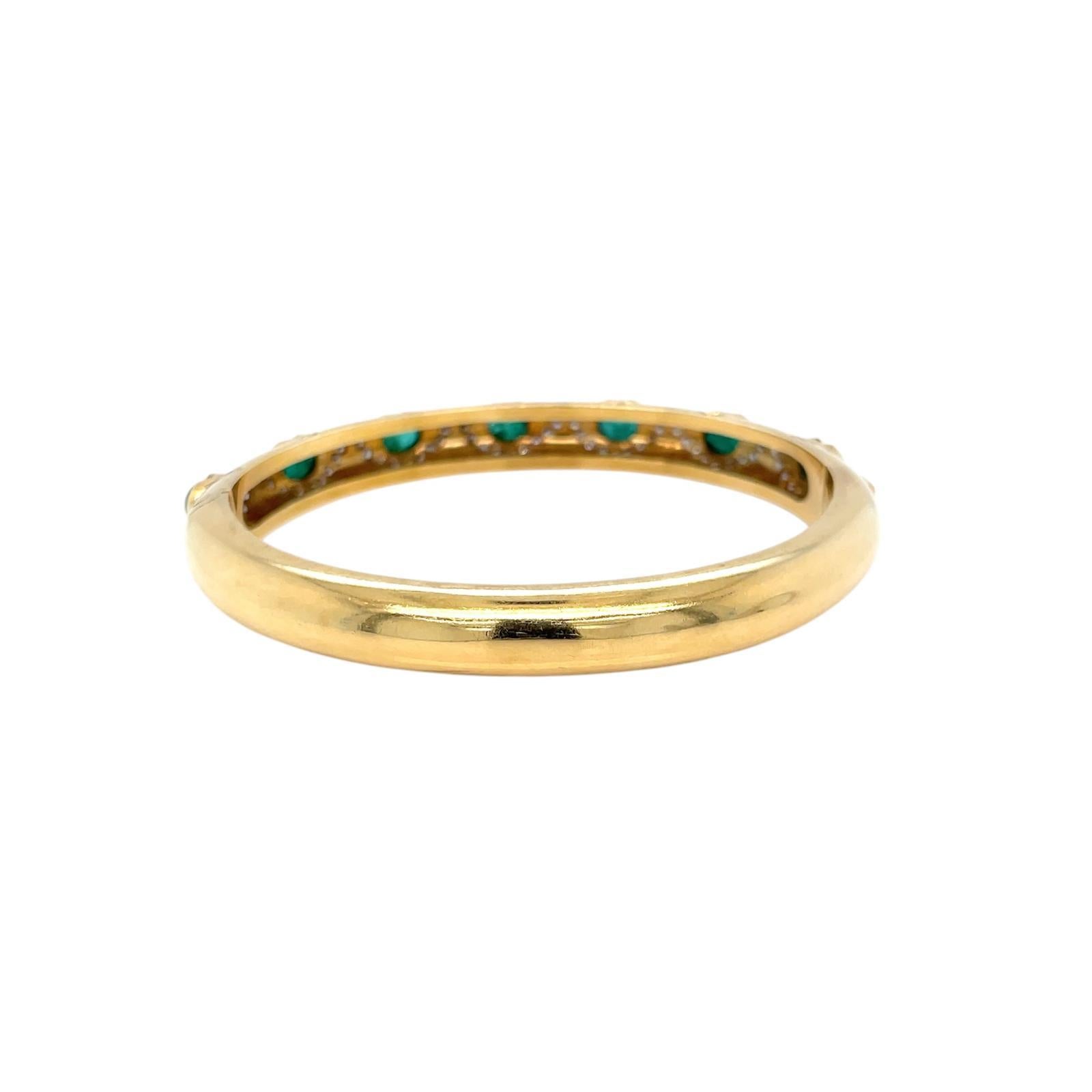 Arcese Rome Diamonds, Sapphire, Ruby, Emerald Gold Trio Of Bangle Bracelets 2