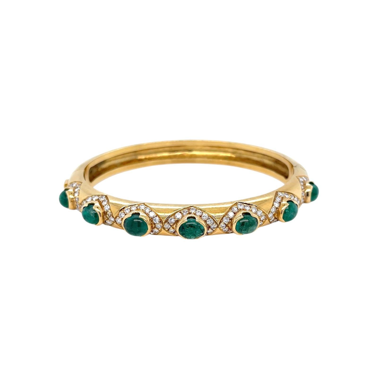 Arcese Rome Diamonds, Sapphire, Ruby, Emerald Gold Trio Of Bangle Bracelets 3