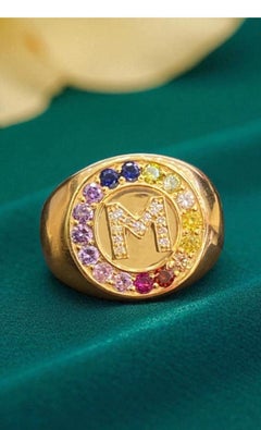 Diamonds - Sapphires 14K Gold Men’s Ring