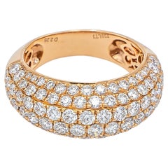 Diamonds Set in Orbit Micro Pave 18k Gold Cocktail Ring