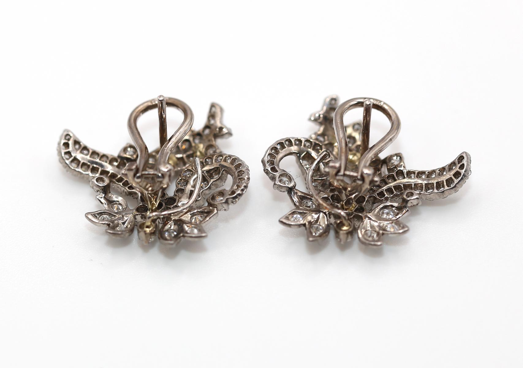 Diamonds South Sea Pearls Day Night Transformer Earrings 18K, 1970 For Sale 5