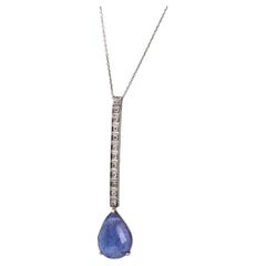 Diamonds Tanzanite Pendant Necklace Chain, 2000