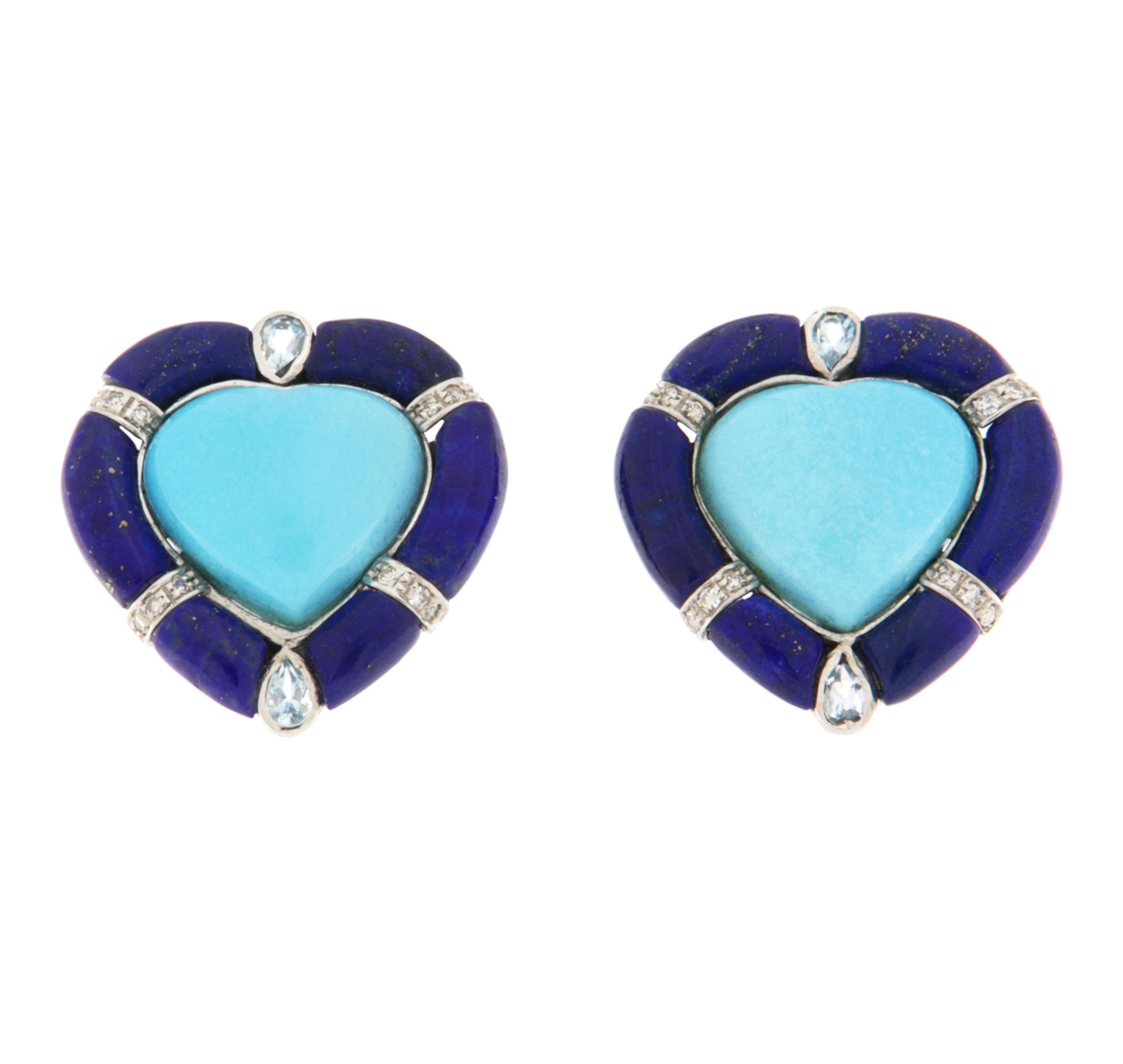 Squisiti orecchini a cuore in turchese dell'Arizona e lapislazzuli in oro bianco 18 carati


Eleva la tua collezione con questi magnifici orecchini a cuore realizzati a mano, una fusione sorprendente di colori vivaci e lusso senza tempo. Questi