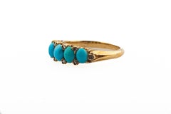 Diamonds Twinkle in a Victorian Turquoise Band Ring