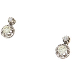 Diamonds White Gold 18 Karat Dangle Earrings