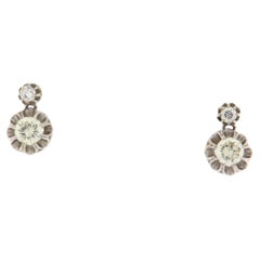 Diamonds White Gold 18 Karat Dangle Earrings