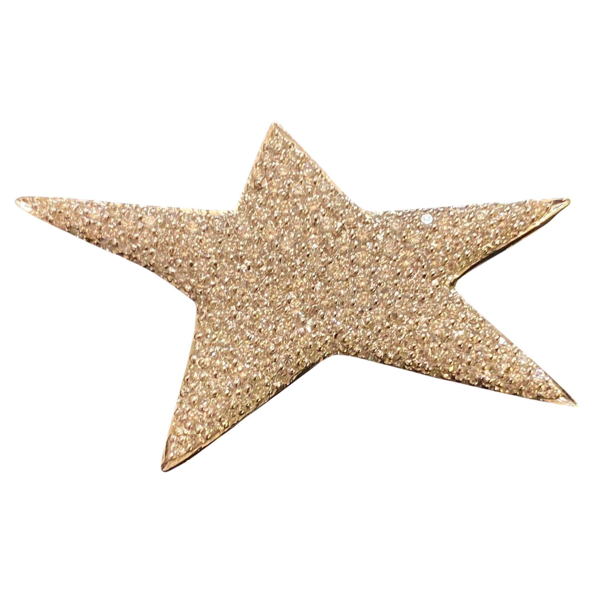 Diamonds White Gold Brooch
