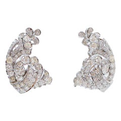 Diamonds, White Gold Earrings.