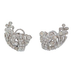 Diamonds, White Gold Earrings.