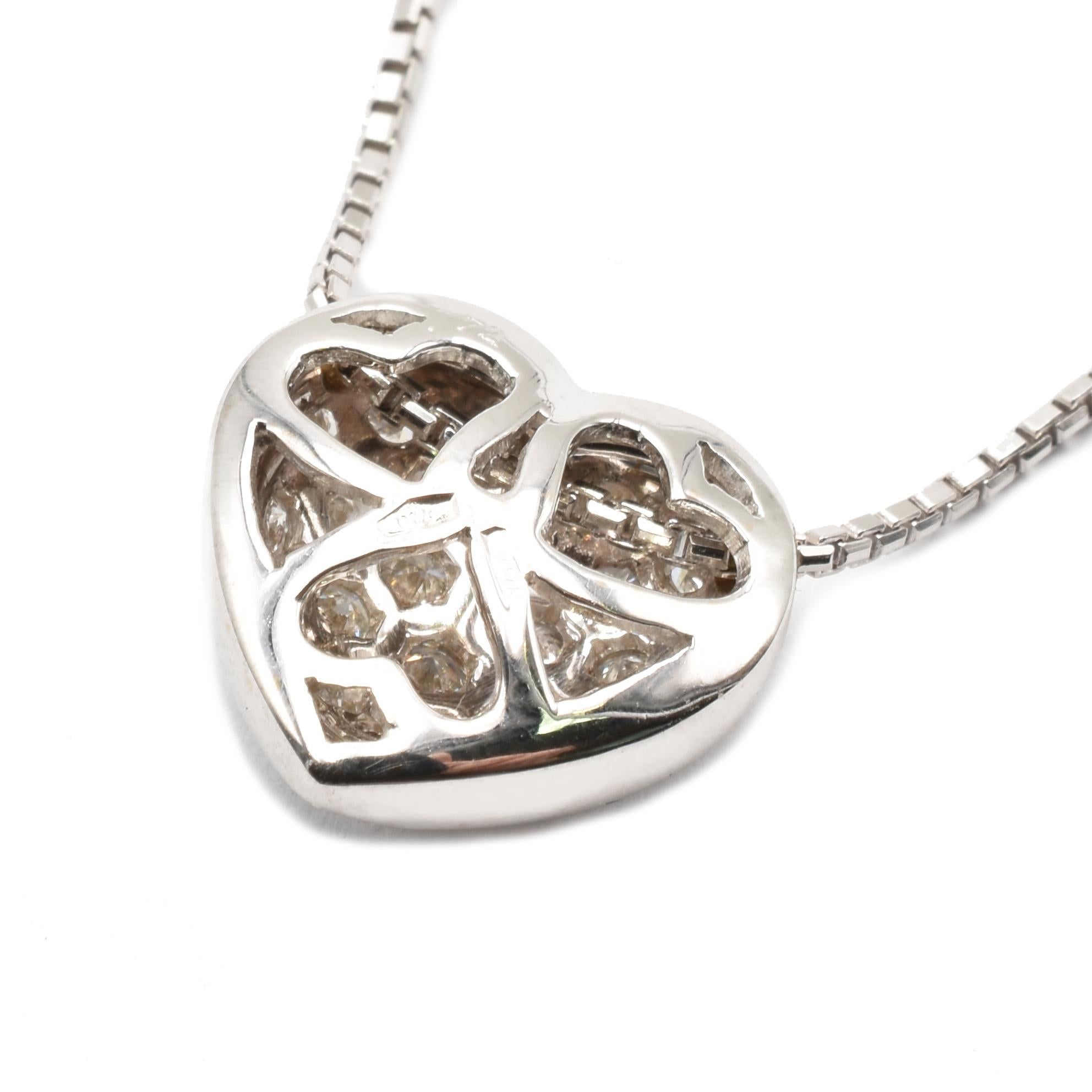 diamante heart necklace