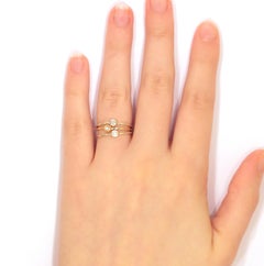 Diamonds White Gold Stacking Ring Handcrafted in Italy by Botta Gioielli