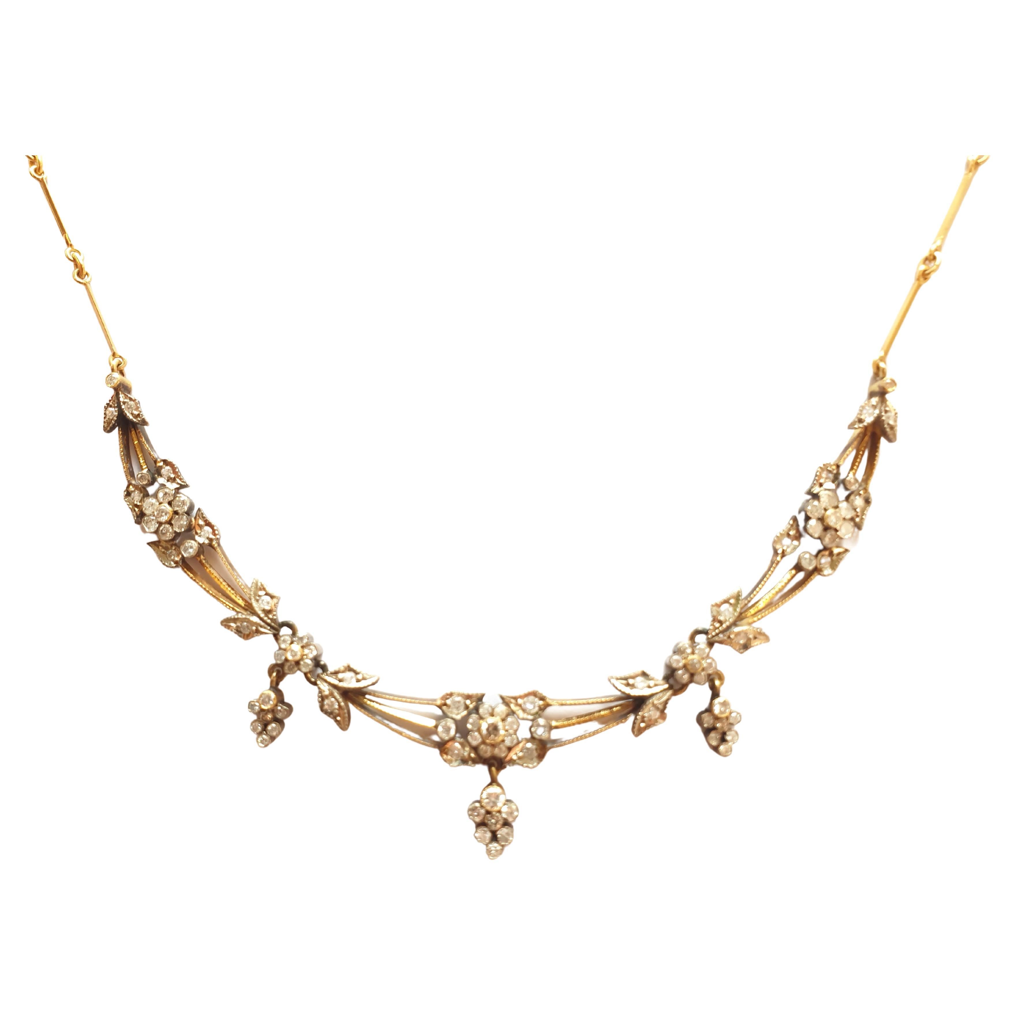 Diamonds Yellow Gold Chain Necklace