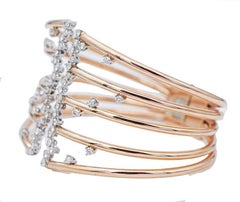Diamonds, 18 Karat Rose and White Gold Modern Bracelet