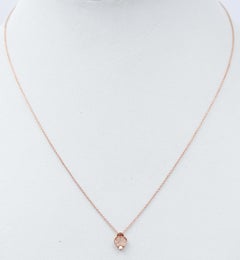 Diamonds, 18 Karat Rose Gold Little Bell Pendant Necklace