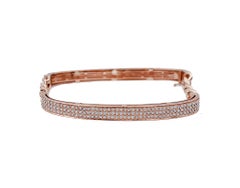 Diamonds, 18 Karat Rose Gold Modern Bracelet