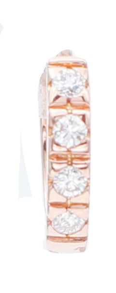 Diamants, or rose 18 carats Boucles d'oreilles Modernity
