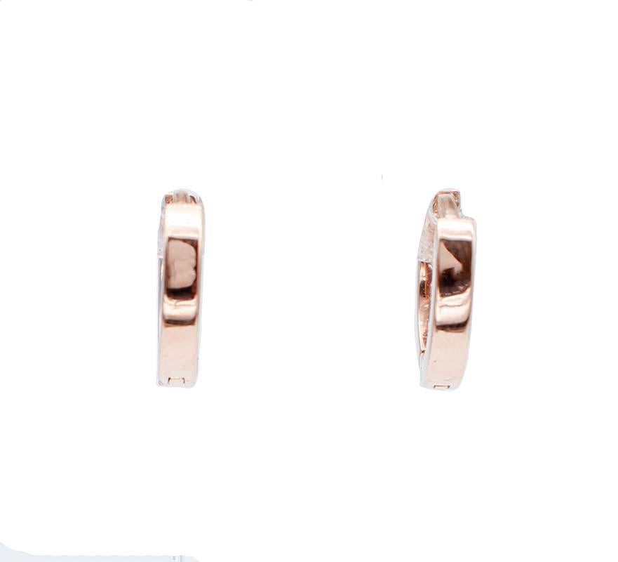 Brilliant Cut Diamonds, 18 Karat Rose Gold Modern Earrings For Sale