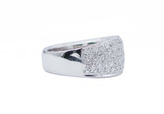 Diamonds, 18 Karat White Gold Band Ring