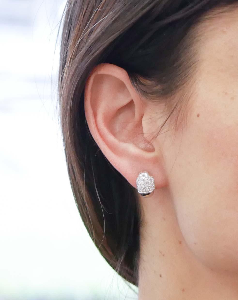 Diamanten, Ohrringe aus 18 Karat Weißgold im Zustand „Neu“ im Angebot in Marcianise, Marcianise (CE)