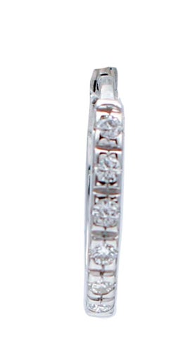 Diamanten, Creolen aus 18 Karat Weißgold
