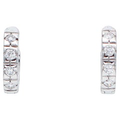 Diamonds, 18 Karat White Gold Modern Earrings