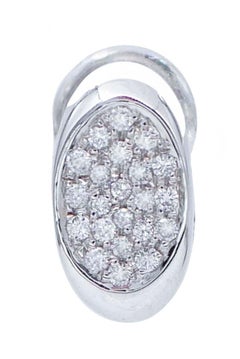Diamonds, 18 Karat White Gold Stud Earrings