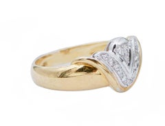 Diamonds, 18 Karat Yellow and White Gold Retrò Ring