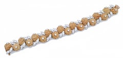 Diamonds, Platinum and 18 Karat Yellow Gold Retrò Bracelet