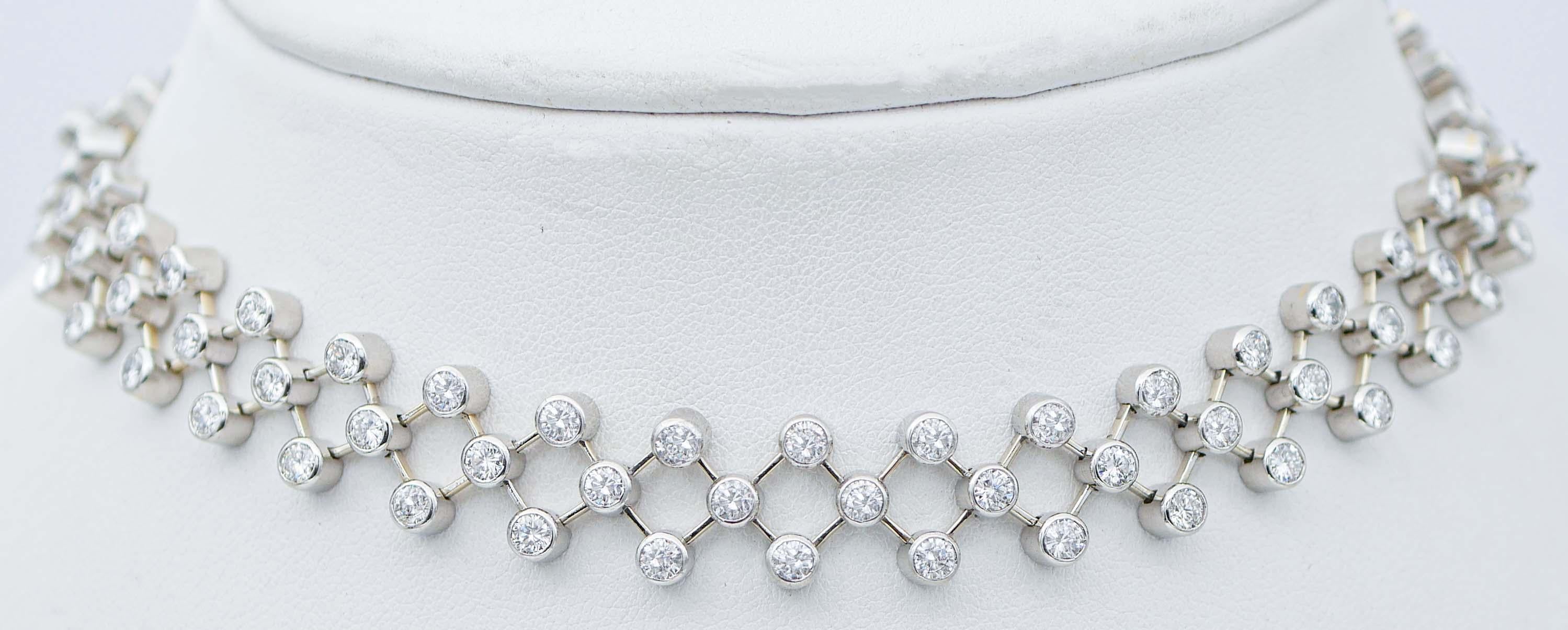 Retro Diamonds, Platinum Bracelets / Necklace.