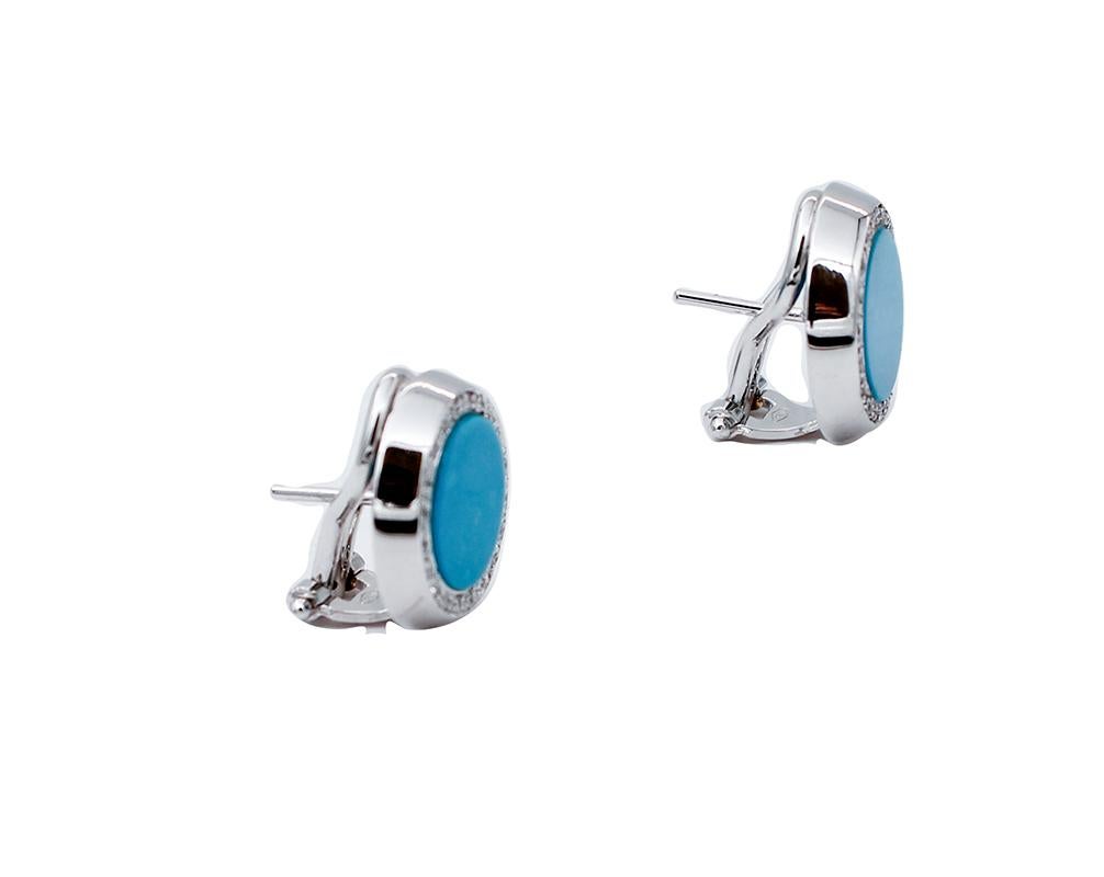 Rétro Diamants, pierres, boucles d'oreilles en or blanc 18 carats en vente