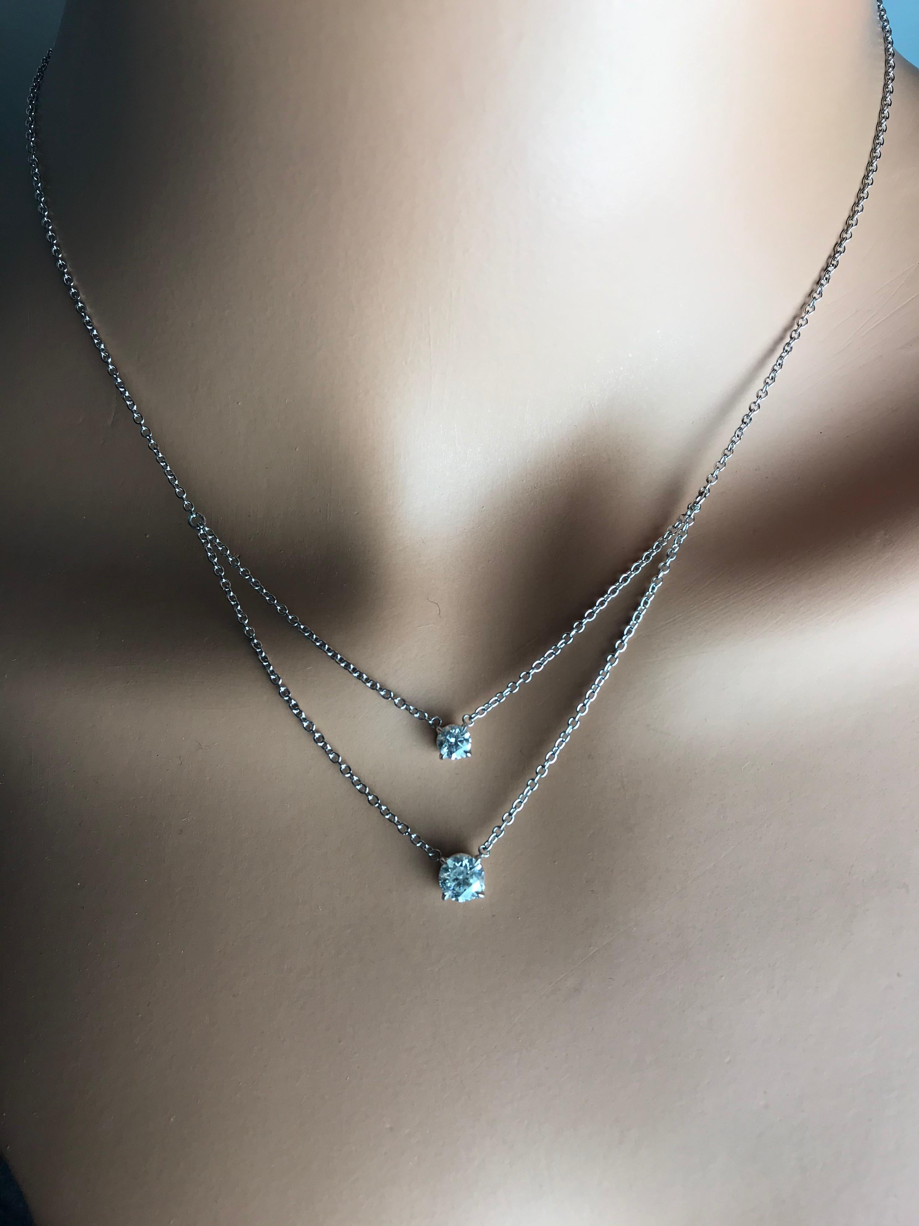 two diamond necklace