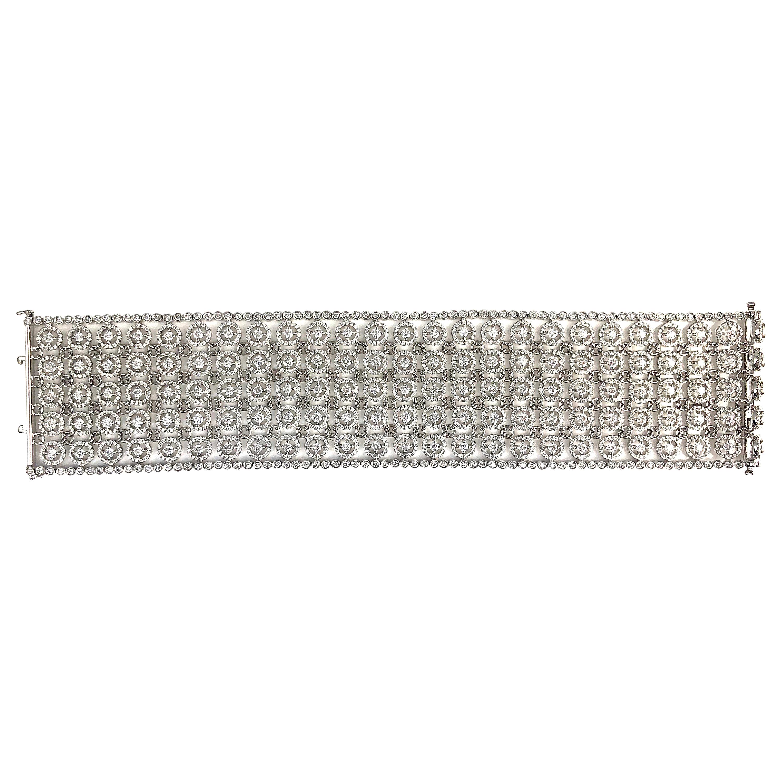 Diamant Town 14,12 Karat Diamant-Spitze-Armband aus 18 Karat Weißgold