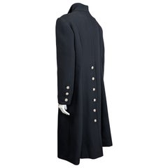 Manteau de soirée noir boutonné Diamonte