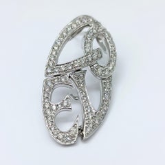 Pendentif broche Diamrusa en or blanc LOVE