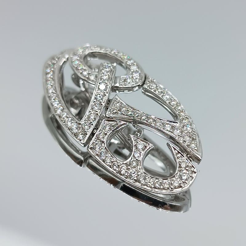 Diamrusa Brooch Pendant white gold LOVE For Sale 2