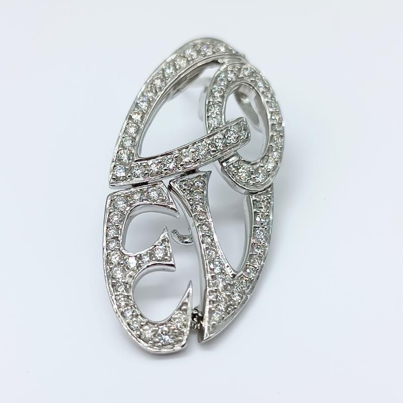 Diamrusa Brooch Pendant white gold LOVE For Sale 3