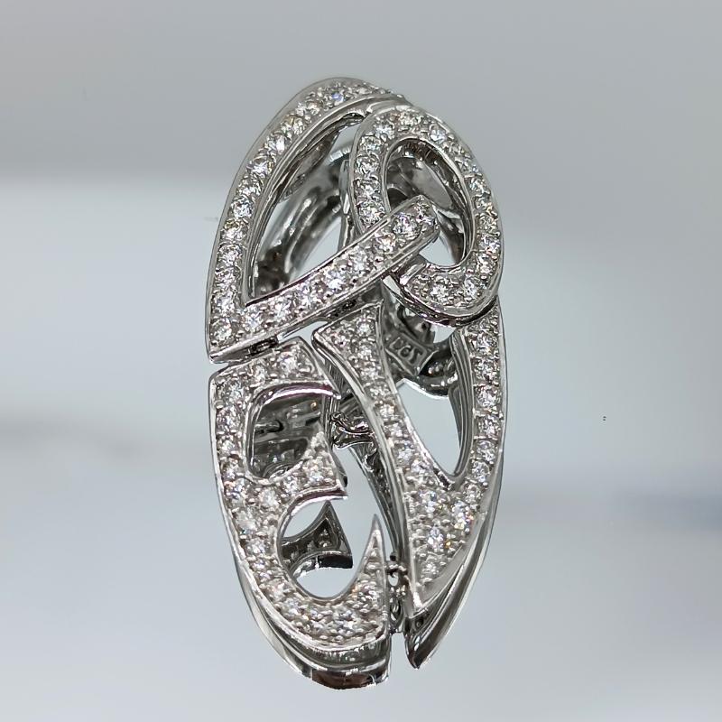 Diamrusa Brooch Pendant white gold LOVE For Sale 4