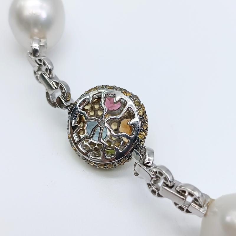 Diamrusa-Halskette aus Weißgold an einer Kette mit Diamanten. im Angebot 6