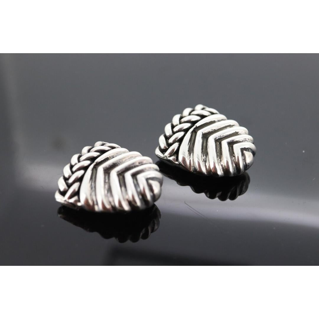 Orecchini a clip Dian Malouf. Orecchini Modernisti in argento pesante DLM in vendita 1