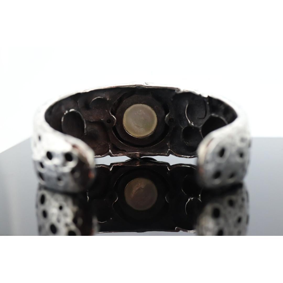 Dian Malouf Manschettenarmband. Mabe Perle Schwere Manschette aus Sterlingsilber und 14k Gold 1