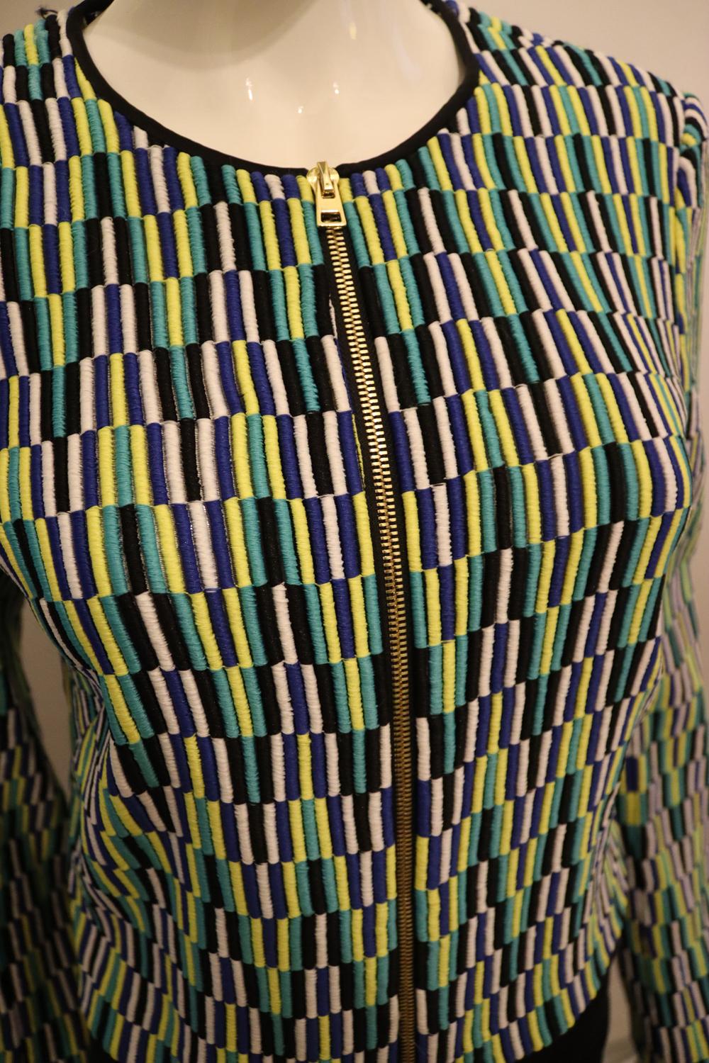 Dian Von Furstemberg Colourful Silk Jacket For Sale 4