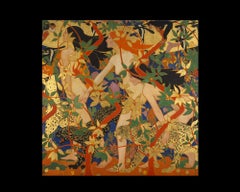 Diana and Her Nymphs, after Art Nouveau Oil Painting by Robert Burns